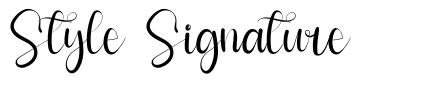 Style Signature font
