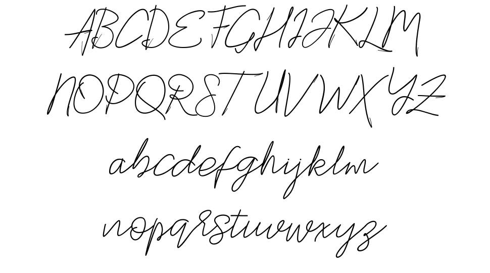 Stylish Script font specimens