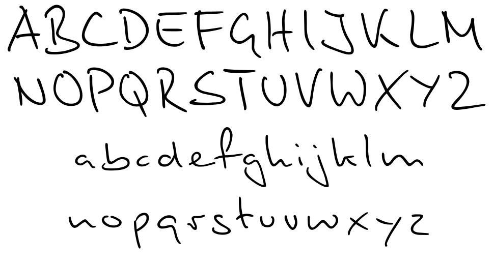 Stylograph font specimens