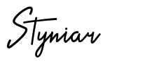 Styniar 字形