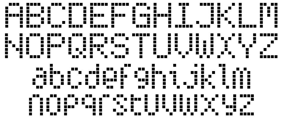 Subway Ticker 字形 标本