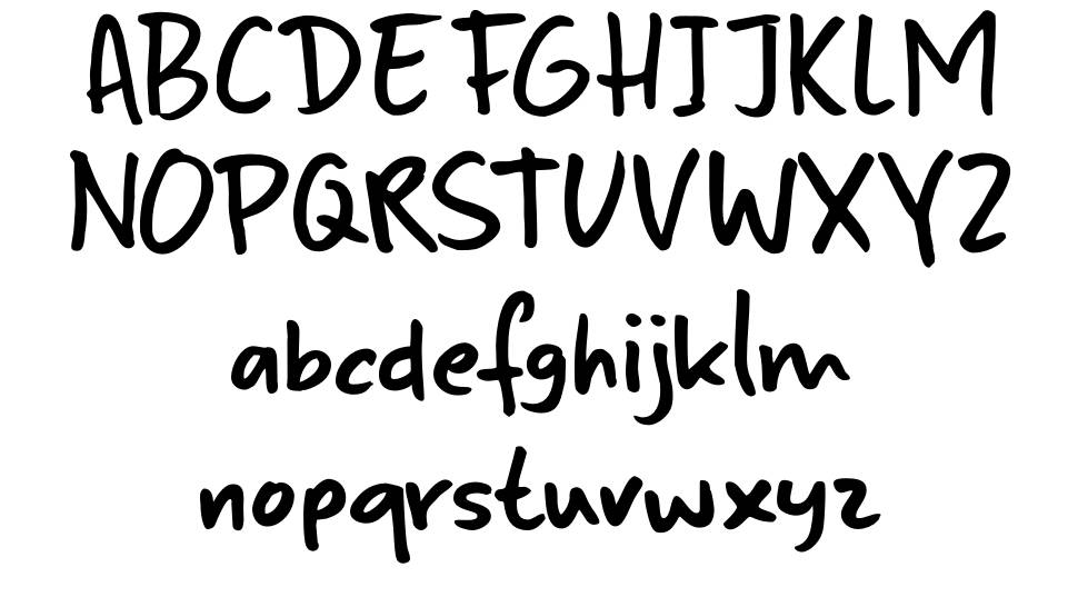 Sumida Script font specimens