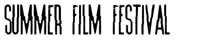 Summer Film Festival шрифт