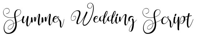 Summer Wedding Script font