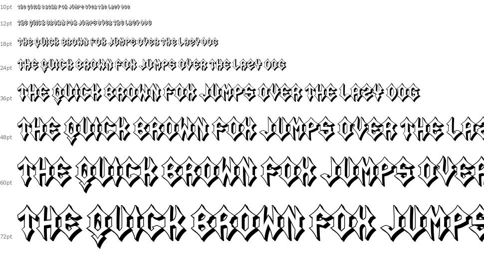 Sundang font Şelale