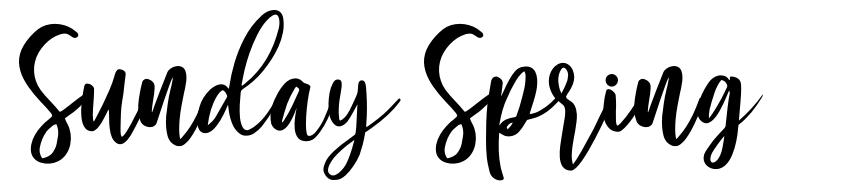Sunday Spring font