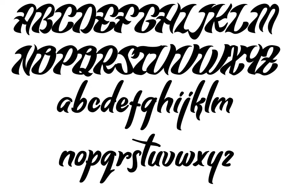 Sung Abed font specimens