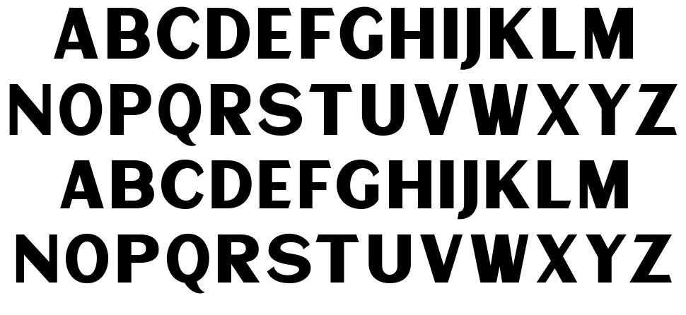 Sunmore font Örnekler