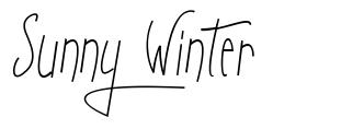 Sunny Winter písmo