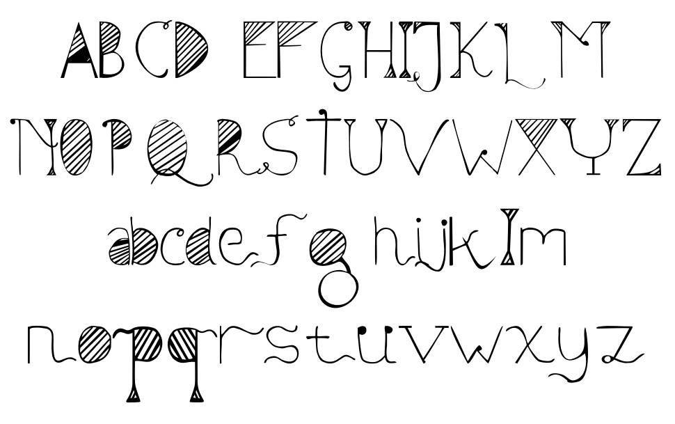 Sunyi font specimens