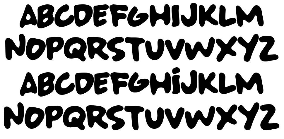 Super Bad Font font specimens