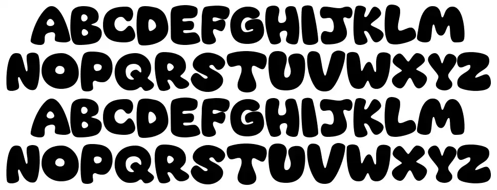 Super Bubblefont specimens