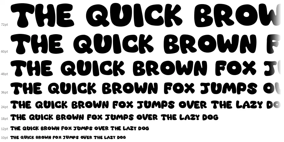 Super Bubblefont waterfall