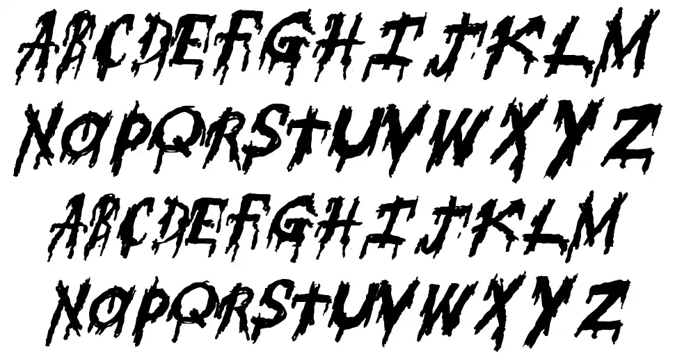 Super Fearfont specimens