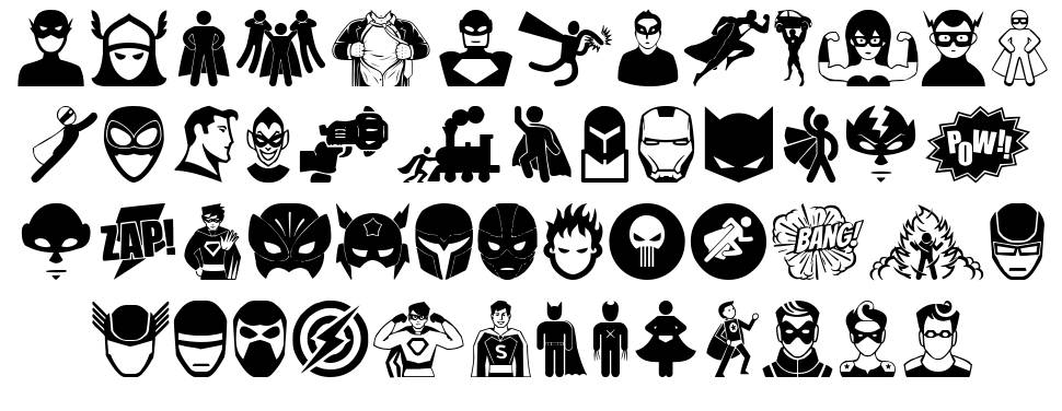 Super Hero font Örnekler