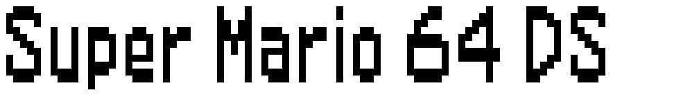 Super Mario 64 DS písmo