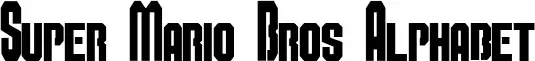 Super Mario Bros Alphabet