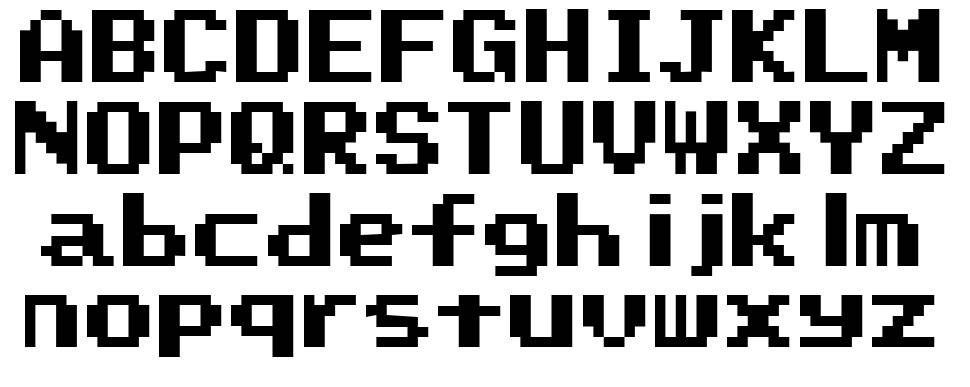 Super Mario World Text Box フォント 標本