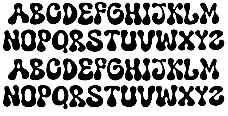 Super Woobly font specimens