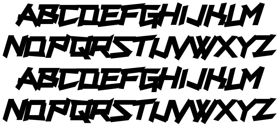 Supercarver font Örnekler