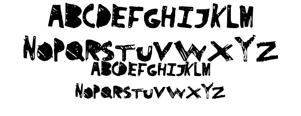 SuperDrag font specimens