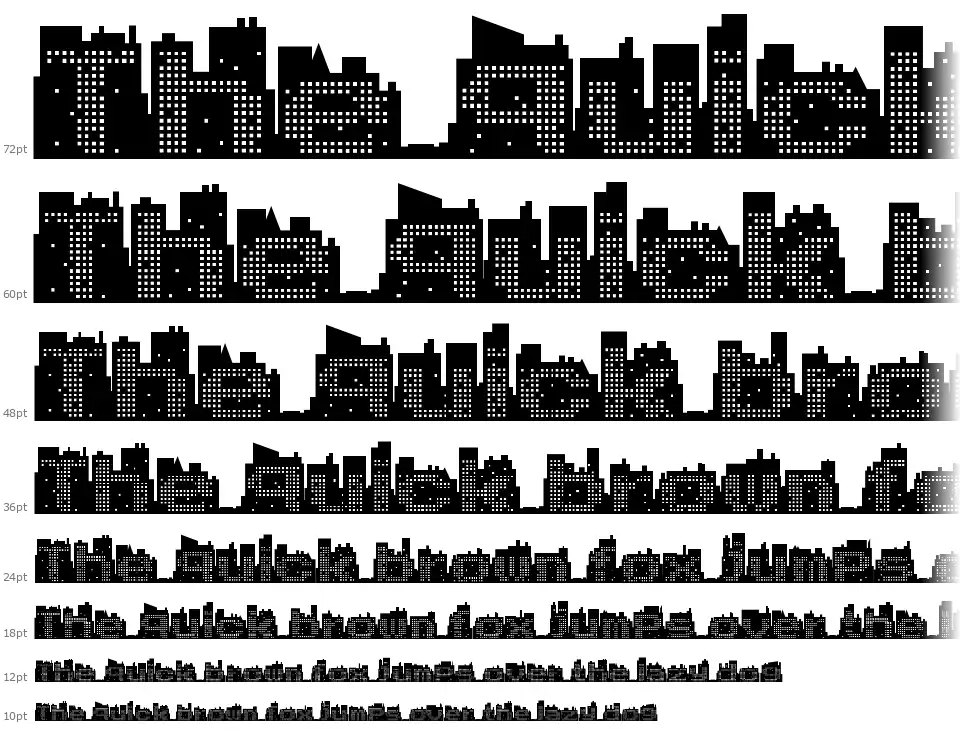 SuperSkylinefont waterfall