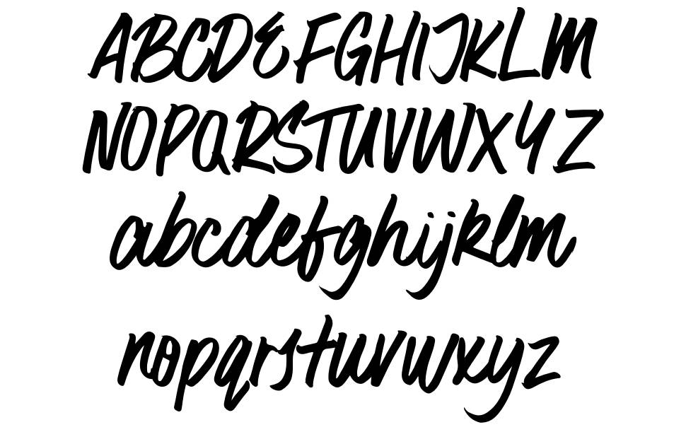Surfer Bay font Örnekler
