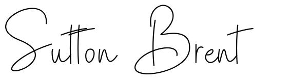 Sutton Brent 字形