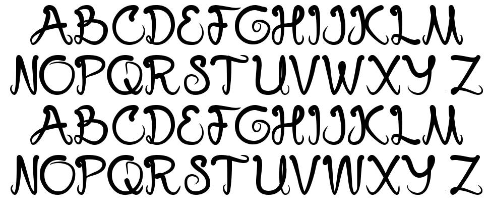 Swampthing font specimens