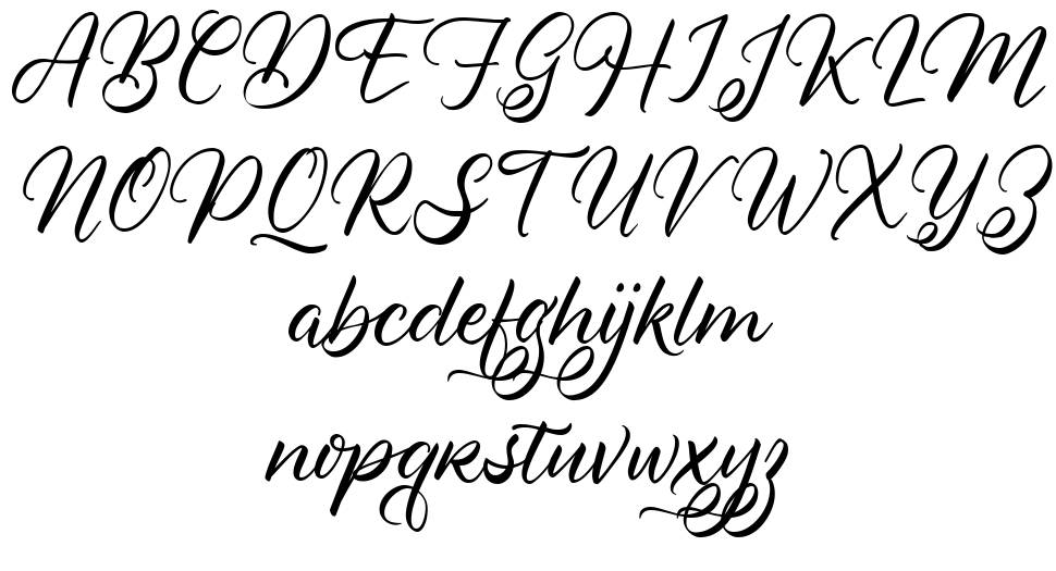 Swansong font specimens