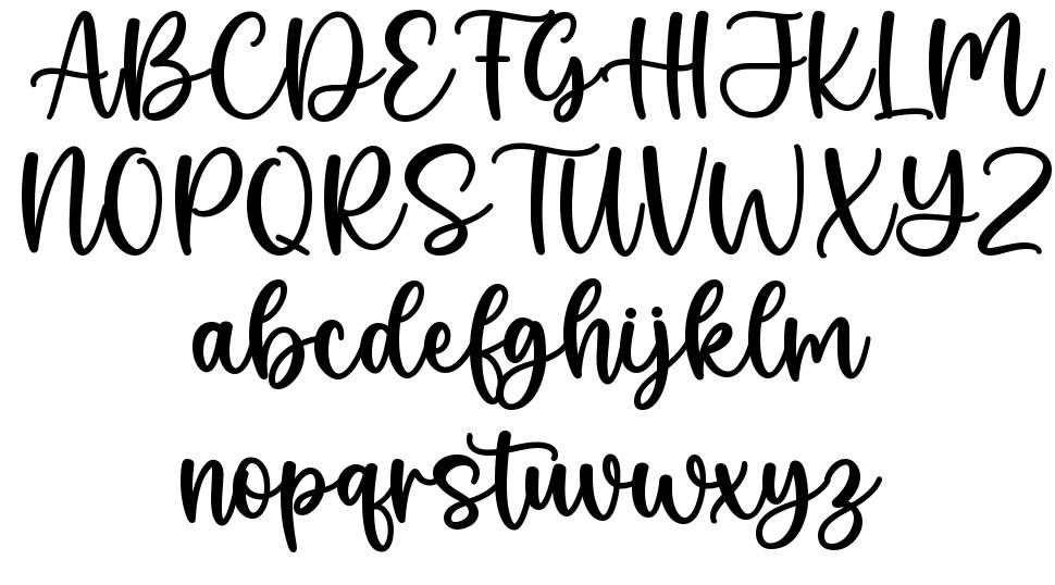 Sweet And Bright font Örnekler