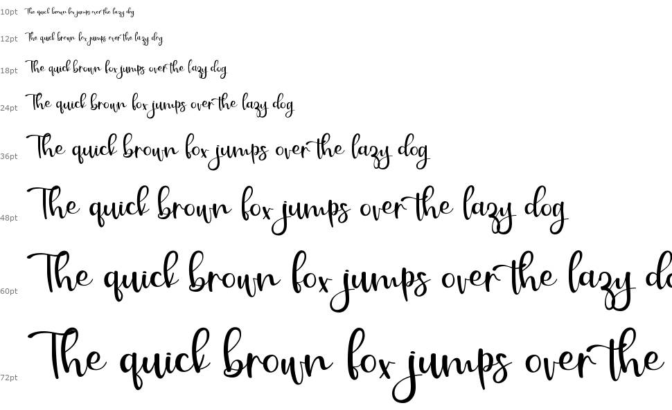 Sweet And Pretty font Waterfall