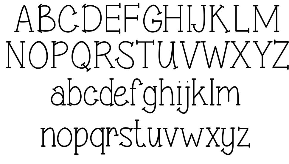 Sweet & sassy serif písmo Exempláře