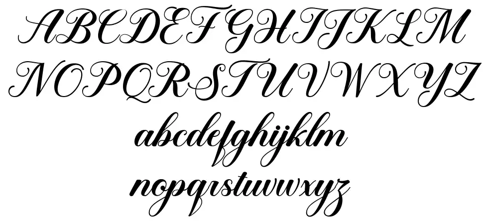 Sweet Child Script font Örnekler