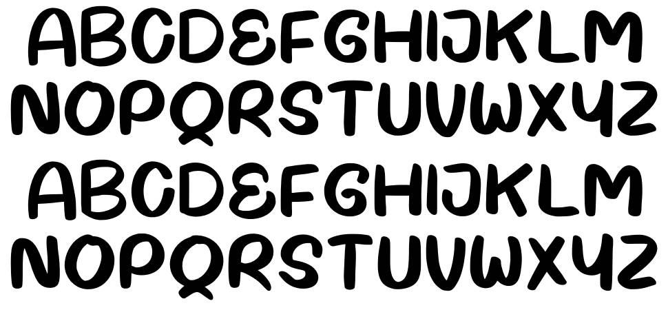 Sweet Lovely Rainbow Two font specimens