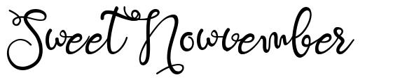 Sweet Nowvember шрифт