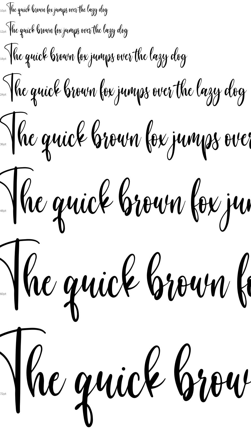 Sweet Song font Waterfall