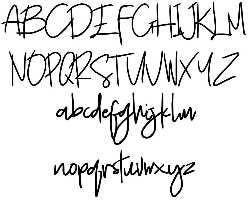 Sweethampton font Örnekler