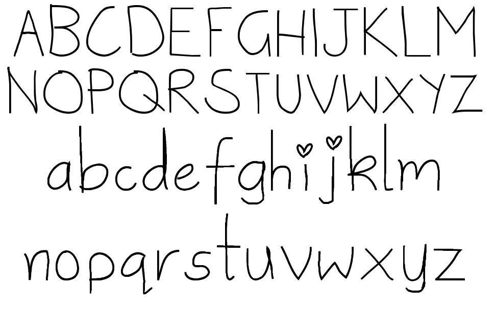 Sweetie Pie font specimens