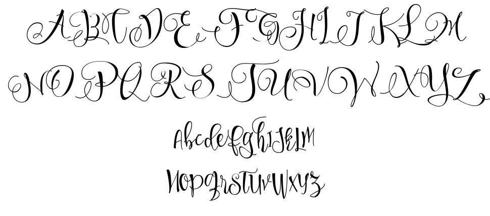 Sweetline font specimens