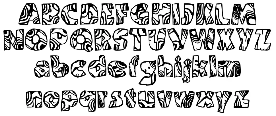 Swirled BRKfont specimens