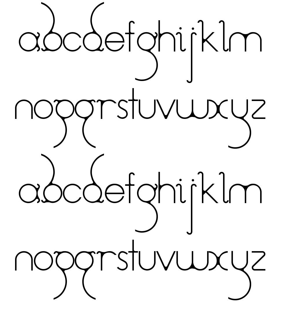 Swish font specimens