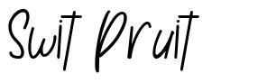Swit Pruit 字形