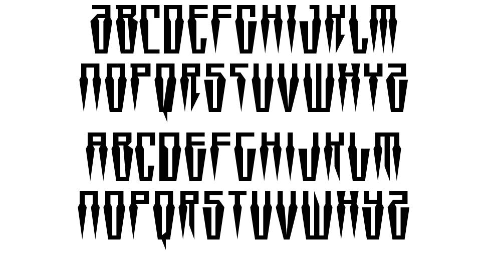 Swordtooth font Örnekler