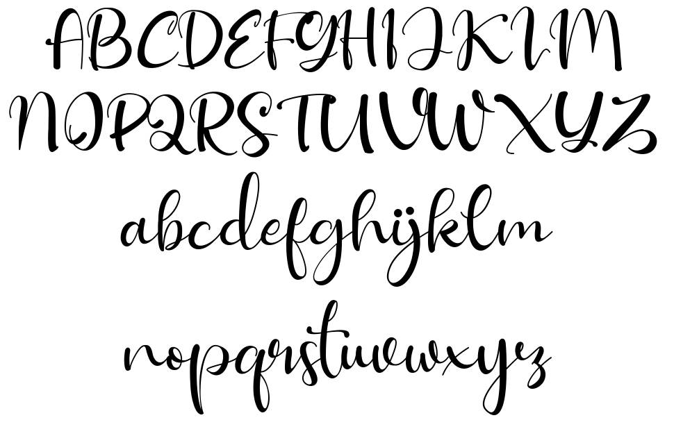Syakira font Örnekler