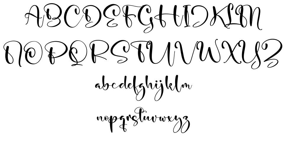 Syalitha font specimens