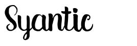 Syantic font