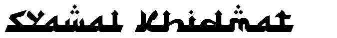 Syawal Khidmat 字形