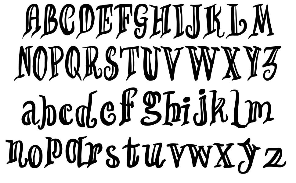 Sybil Witch font specimens