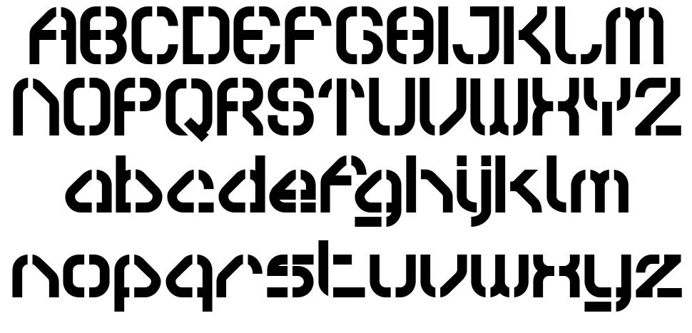 Sylar Stencil font Örnekler
